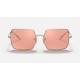 SQUARE 1971 MIRROR EVOLVE
Lenses: Pink Photochromic Mirror  +  Frame: Shiny Gold