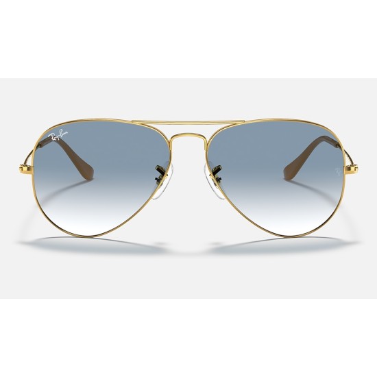 AVIATOR GRADIENT
Lenses: Light Blue Gradient  +  Frame: Gold