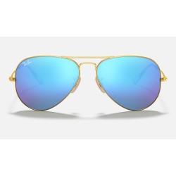 AVIATOR FLASH LENSES
Lenses: Blue Mirror  +  Frame: Gold