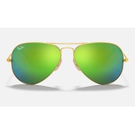 AVIATOR FLASH LENSES
Lenses: Green Mirror  +  Frame: Gold