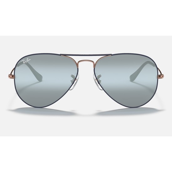 AVIATOR MIRROR
Lenses: Blue Mirror  +  Frame: Dark Blue