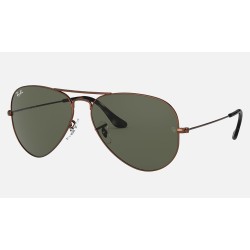 AVIATOR CLASSIC
Lenses: Green Classic G-15  +  Frame: Brown Metal