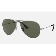 AVIATOR CLASSIC
Lenses: Green Classic G-15  +  Frame: Grey Metal