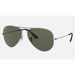 AVIATOR CLASSIC
Lenses: Green Classic G-15  +  Frame: Grey Metal