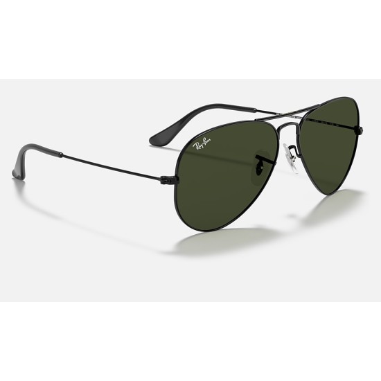 AVIATOR CLASSIC
Lenses: Green Classic G-15  +  Frame: Black