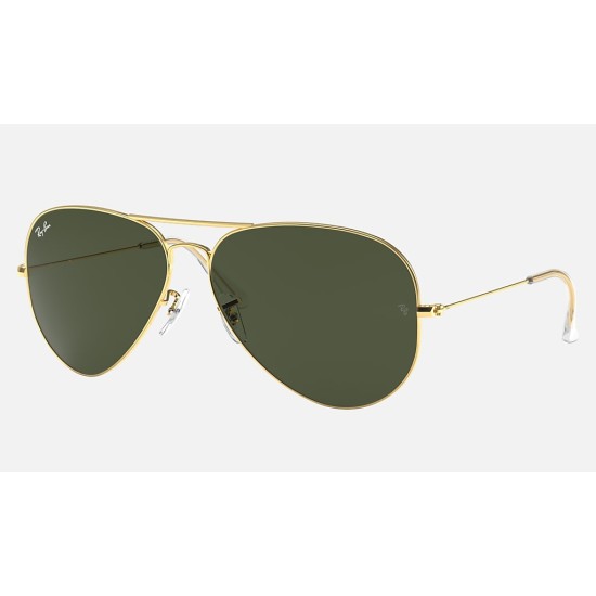 AVIATOR LARGE METAL II
Lenses: G-15 Green Classic  +  Frame: Gold