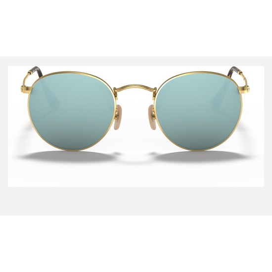 ROUND FLAT LENSES
Lenses: Silver Mirror  +  Frame: Gold