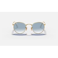 ROUND FLAT LENSES
Lenses: Light Blue Gradient  +  Frame: Gold
