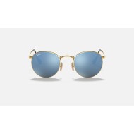 ROUND FLAT LENSES
Lenses: Light Blue Mirror  +  Frame: Gold