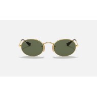 OVAL FLAT LENSES
Lenses: Green Classic G-15  +  Frame: Gold