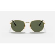 HEXAGONAL FLAT LENSES
Lenses: Green Classic  +  Frame: Gold