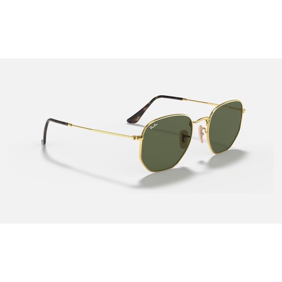 HEXAGONAL FLAT LENSES
Lenses: Green Classic  +  Frame: Gold