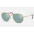 HEXAGONAL FLAT LENSES
Lenses: Silver Mirror  +  Frame: Gold