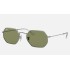OCTAGONAL LEGEND GOLD
Lenses: Light Green Classic  +  Frame: Silver