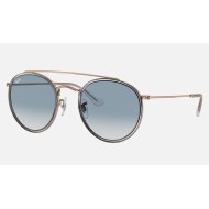 ROUND DOUBLE BRIDGE
Lenses: Light Blue Gradient  +  Frame: Transparent