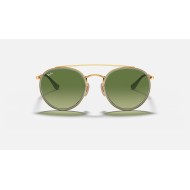 ROUND DOUBLE BRIDGE
Lenses: Green Gradient  +  Frame: Gold