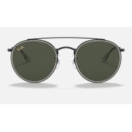 ROUND DOUBLE BRIDGE LEGEND GOLD
Lenses: Green Classic G-15  +  Frame: Shiny Black