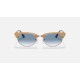 CLUBMASTER OVAL
Lenses: Light Blue Gradient  +  Frame: Wrinkled Beige