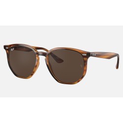 RB4306
Lenses: Dark Brown Classic  +  Frame: Striped Red Havana