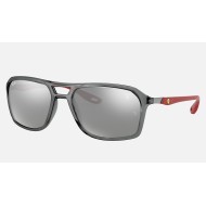 RB4329M SCUDERIA FERRARI COLLECTION
Lenses: Grey Mirror  +  Frame: Transparent Grey