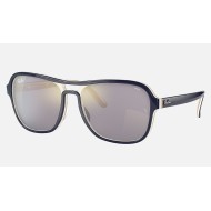 STATE SIDE MIRROR EVOLVE
Lenses: Dark Grey/Gold Photochromic Mirror  +  Frame: Blue