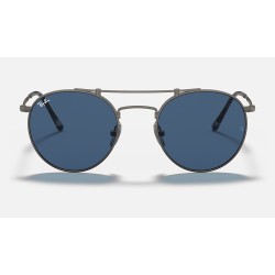 ROUND DOUBLE BRIDGE TITANIUM
Lenses: Blue Classic  +  Frame: Pewter
