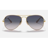 AVIATOR GRADIENT
Lenses: Polarized Blue/Grey Gradient  +  Frame: Gold