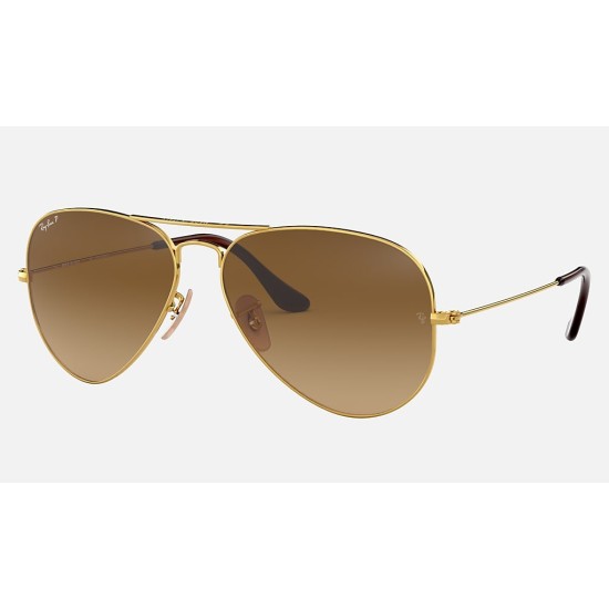AVIATOR GRADIENT
Lenses: Polarized Brown Gradient  +  Frame: Gold