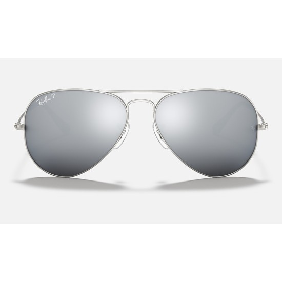 AVIATOR MIRROR
Lenses: Polarized Silver Mirror  +  Frame: Silver