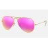 AVIATOR FLASH LENSES
Lenses: Polarized Cyclamen Mirror  +  Frame: Gold