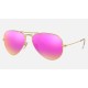 AVIATOR FLASH LENSES
Lenses: Polarized Cyclamen Mirror  +  Frame: Gold