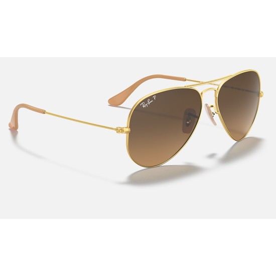 AVIATOR GRADIENT
Lenses: Polarized Brown Gradient  +  Frame: Gold