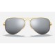 AVIATOR FLASH LENSES
Lenses: Polarized Silver Mirror  +  Frame: Gold