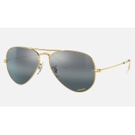 AVIATOR CHROMANCE
Lenses: Polarized Silver/Blue Chromance Mirror  +  Frame: Legend Gold