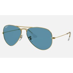 AVIATOR CLASSIC
Lenses: Polarized Blue Classic  +  Frame: Gold