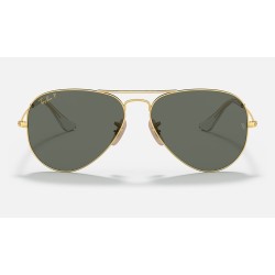 AVIATOR SOLID GOLD
Lenses: Polarized Green Classic G-15  +  Frame: Gold