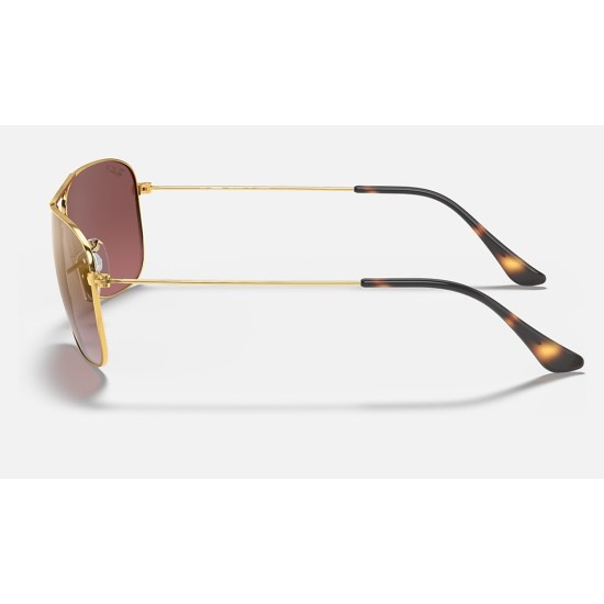 RB3543 CHROMANCE
Lenses: Polarized Purple Chromance Mirror  +  Frame: Gold