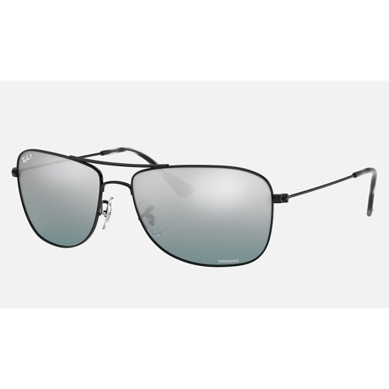 RB3543 CHROMANCE
Lenses: Polarized Grey Chromance Mirror  +  Frame: Black