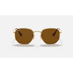 HEXAGONAL FLAT LENSES
Lenses: Polarized Brown Classic  +  Frame: Gold