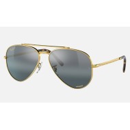 NEW AVIATOR
Lenses: Polarized Silver/Blue Chromance Mirror  +  Frame: Legend Gold
