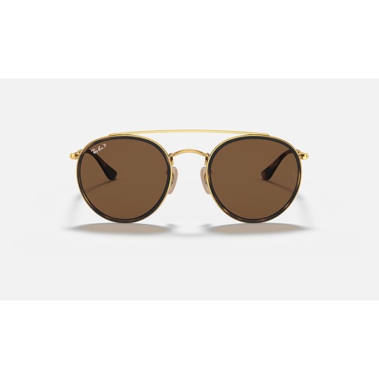 ROUND DOUBLE BRIDGE
Lenses: Polarized Brown Classic  +  Frame: Gold