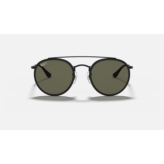 ROUND DOUBLE BRIDGE
Lenses: Polarized Green Classic  +  Frame: Black