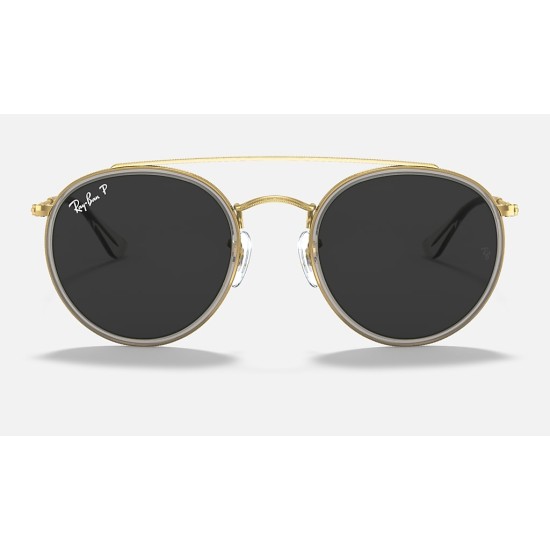 ROUND DOUBLE BRIDGE
Lenses: Polarized Black Classic  +  Frame: Shiny Gold