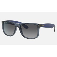 JUSTIN CLASSIC
Lenses: Polarized Grey Gradient  +  Frame: Transparent Blue