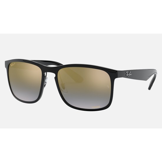 RB4264 CHROMANCE
Lenses: Polarized Blue Chromance Gradient - Mirror  +  Frame: Black