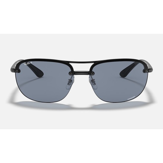 RB4275 CHROMANCE
Lenses: Polarized Blue Chromance Mirror  +  Frame: Black