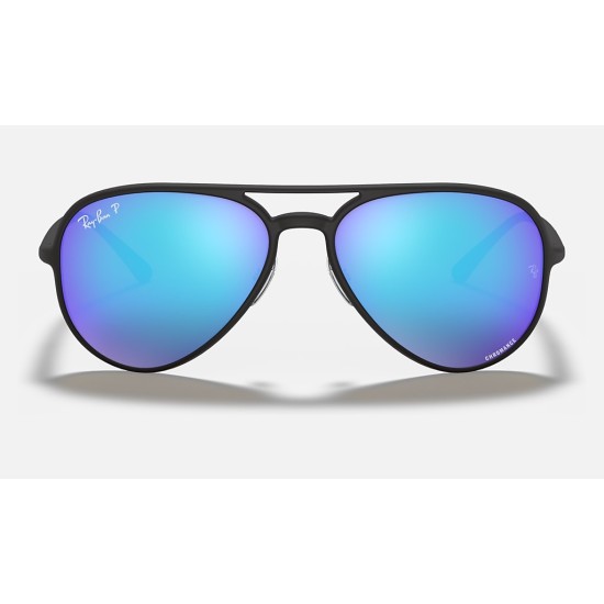 RB4320CH CHROMANCE
Lenses: Polarized Blue Chromance Gradient - Mirror  +  Frame: Black