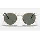 ROUND DOUBLE BRIDGE TITANIUM
Lenses: Polarized Green Classic G-15  +  Frame: Gold