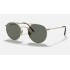 ROUND DOUBLE BRIDGE TITANIUM
Lenses: Polarized Green Classic G-15  +  Frame: Gold
