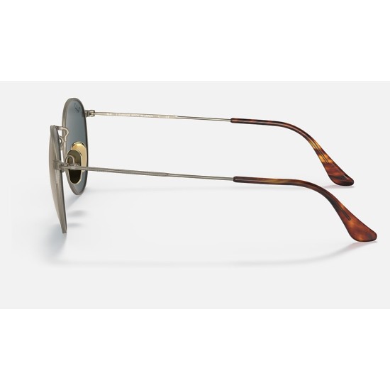 ROUND TITANIUM
Lenses: Polarized Blue Mirror  +  Frame: Gold